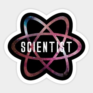 Scientist Atom Sticker